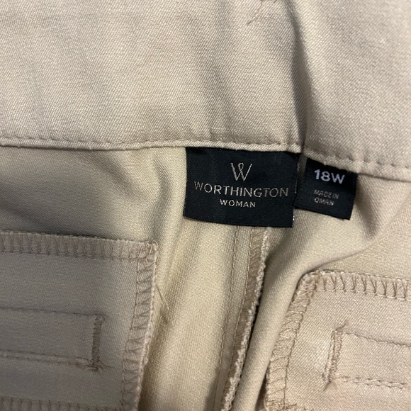 NWT sz 18W Worthington beige Ankle Pants - Picture 4 of 5
